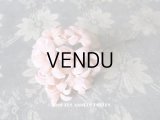 1930年代 アンティーク ベルベットの花のコサージュ ピンク ラベル付 デッドストック