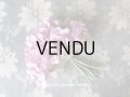 1930年代 アンティーク ライラックピンクの花のコサージュ ラベル付 デッドストック