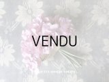 1930年代 アンティーク ライラックピンクの花のコサージュ ラベル付 デッドストック