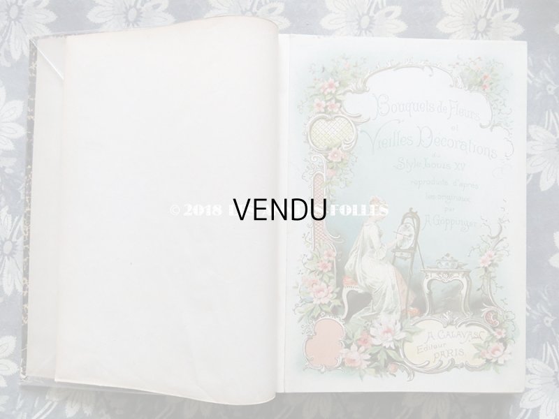 画像5: 19世紀　アンティーク 本 セラミック用 図案集 ロココ調の花模様 ルイ15世スタイル