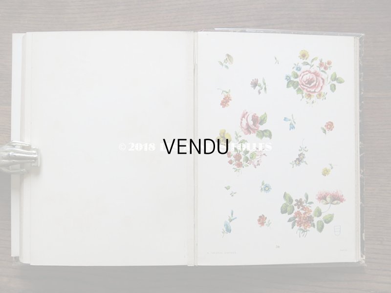 画像18: 19世紀　アンティーク 本 セラミック用 図案集 ロココ調の花模様 ルイ15世スタイル