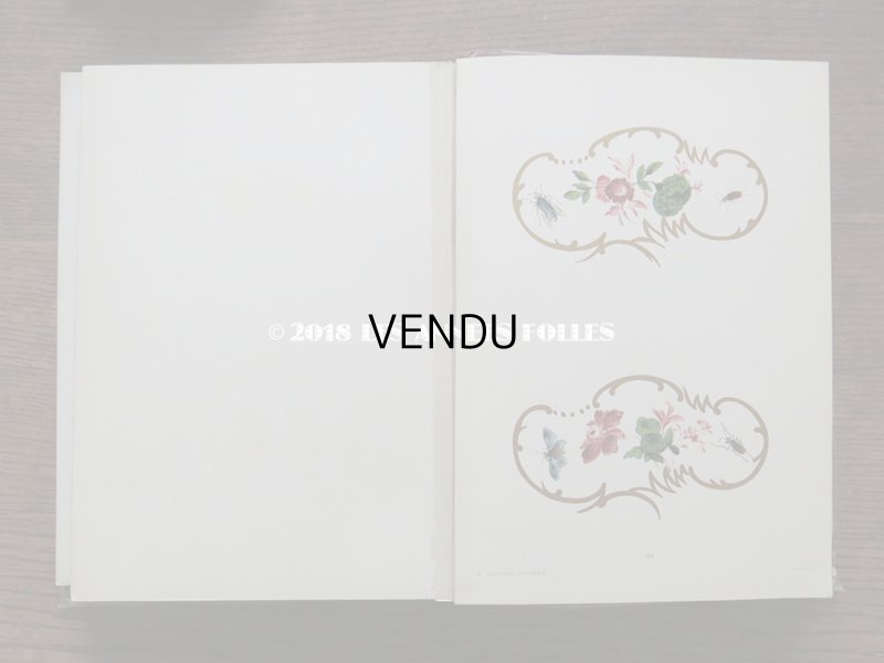 画像20: 19世紀　アンティーク 本 セラミック用 図案集 ロココ調の花模様 ルイ15世スタイル