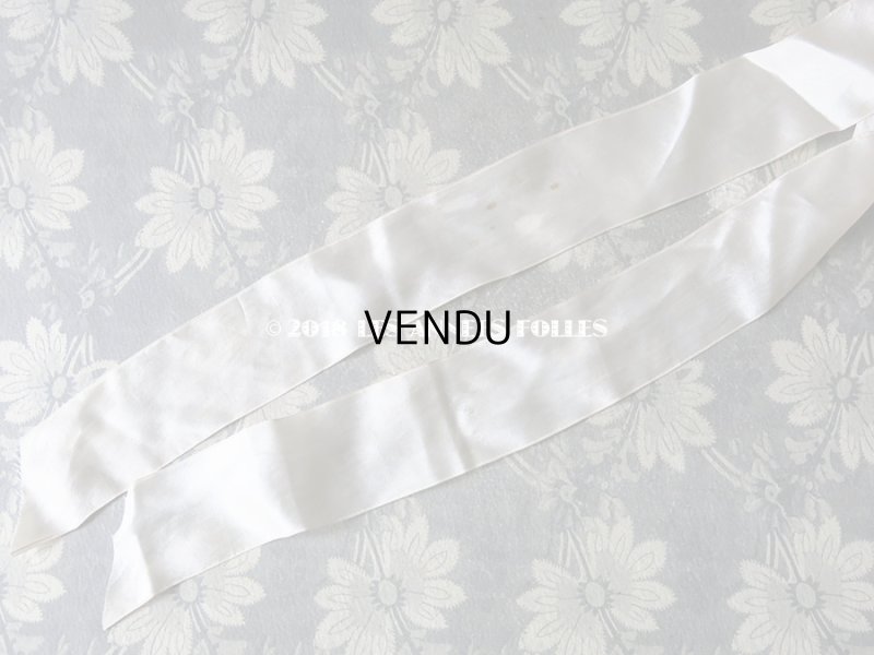 画像11: アンティーク ドール用 シルクリボンとレースのボネ