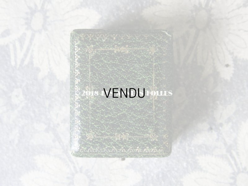 画像3: アンティーク ジュエリーボックス 金彩入り グリーン