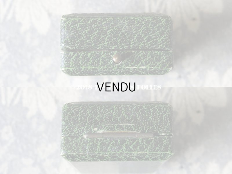 画像9: アンティーク ジュエリーボックス 金彩入り グリーン