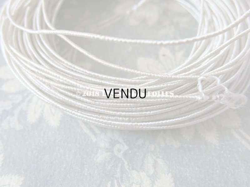 画像9: 19世紀末 アンティーク 帽子用（ボネ用) ワイヤー シルク糸 オフホワイト 25〜30m