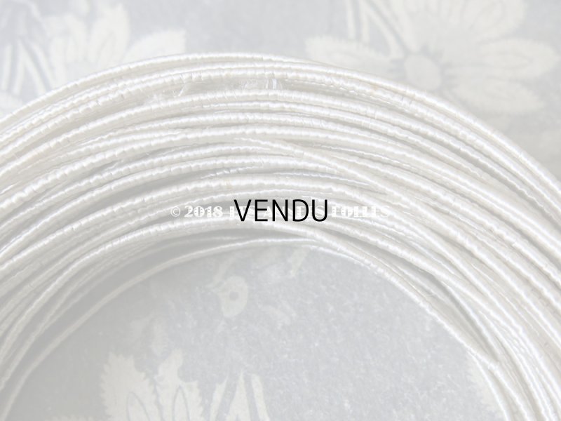 画像15: 19世紀末 アンティーク 帽子用（ボネ用) ワイヤー シルク糸 オフホワイト 25〜30m