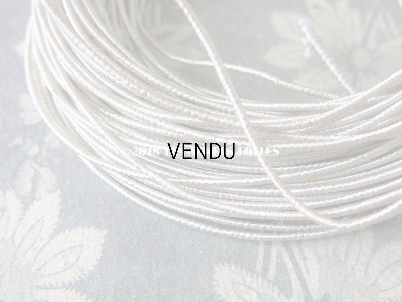 画像12: 19世紀末 アンティーク 帽子用（ボネ用) ワイヤー シルク糸 オフホワイト 25〜30m