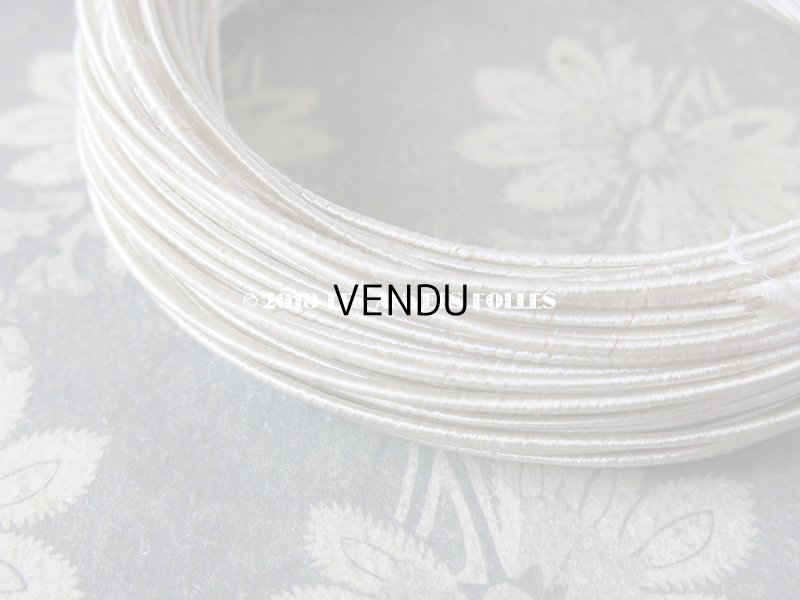 画像4: 19世紀末 アンティーク 帽子用（ボネ用) ワイヤー シルク糸 オフホワイト 25〜30m