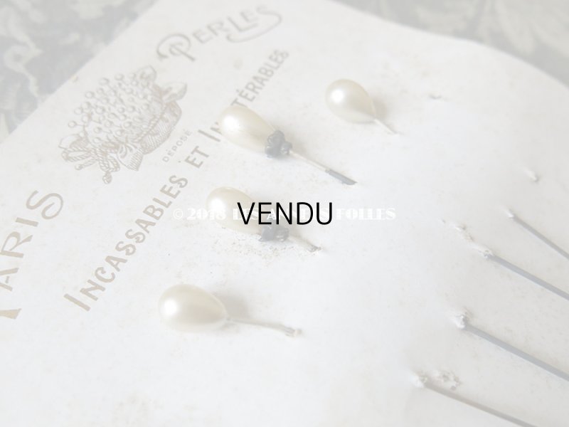 画像5: 1900年代 アンティーク パールのエパングル コミュニオン&ウエディング PARIS PERLES INCASSABLES ET INALTERABLES