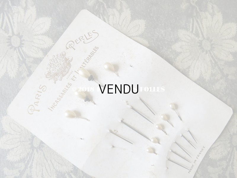 画像3: 1900年代 アンティーク パールのエパングル コミュニオン&ウエディング PARIS PERLES INCASSABLES ET INALTERABLES