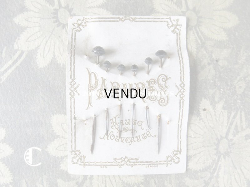 画像10: 19世紀末 アンティーク フレンチジェットのエパングル PARURES HAUTE NOUVEAUTE