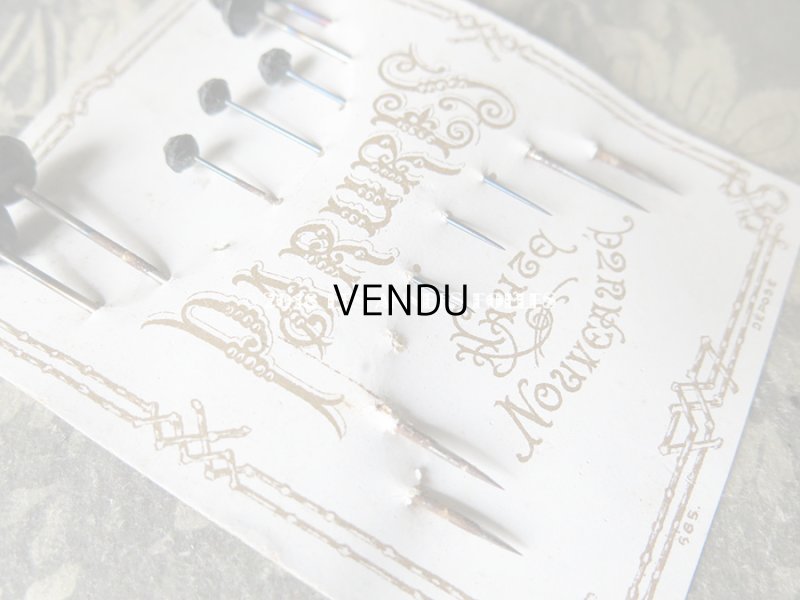 画像4: 19世紀末 アンティーク フレンチジェットのエパングル PARURES HAUTE NOUVEAUTE