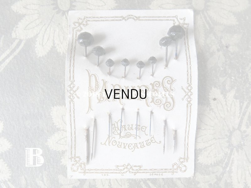 画像6: 19世紀末 アンティーク フレンチジェットのエパングル PARURES HAUTE NOUVEAUTE