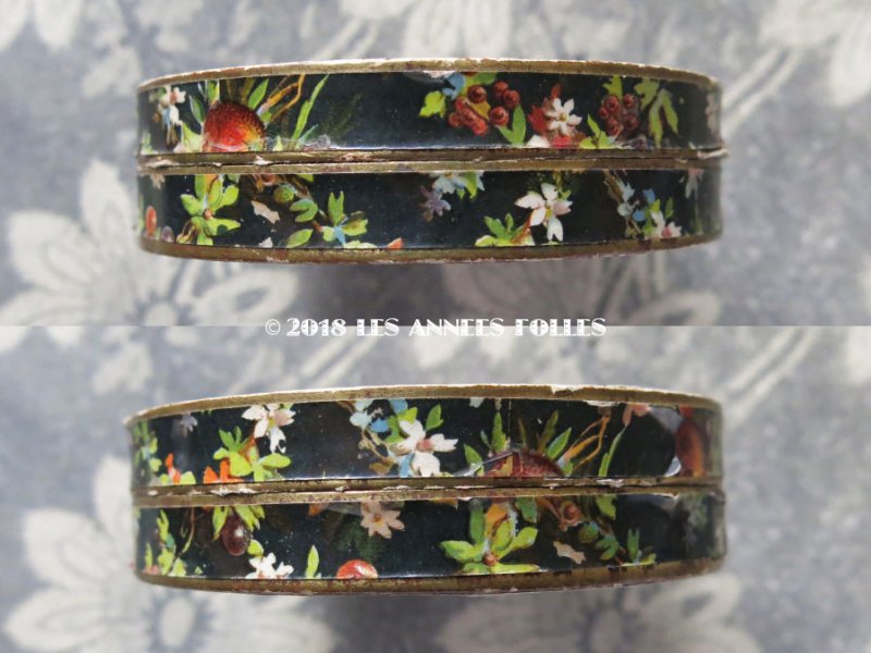 画像6: 19世紀 アンティーク お菓子箱 果実と花