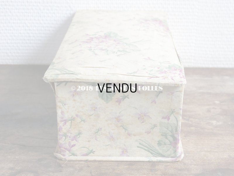 画像10: 1900年代 アンティーク 菫のブーケ　カルトナージュボックス