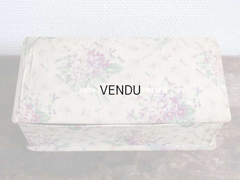 画像5: 1900年代 アンティーク 菫のブーケ　カルトナージュボックス