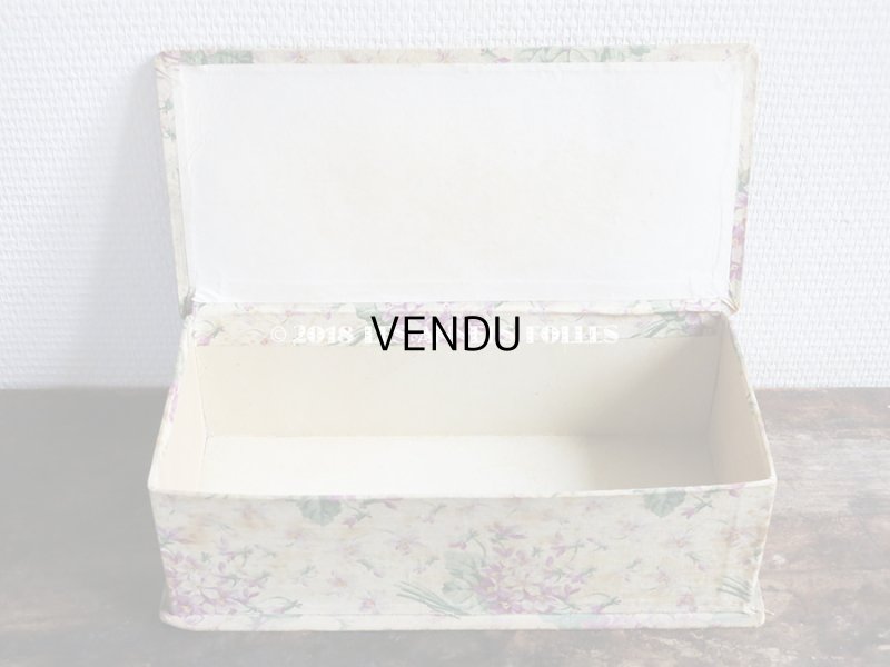 画像3: 1900年代 アンティーク 菫のブーケ　カルトナージュボックス