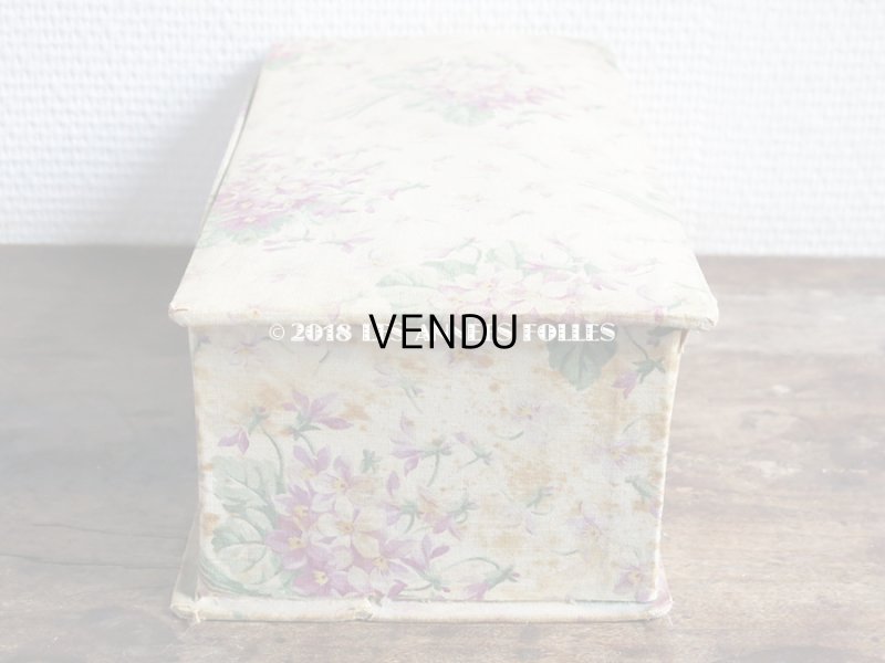 画像9: 1900年代 アンティーク 菫のブーケ　カルトナージュボックス