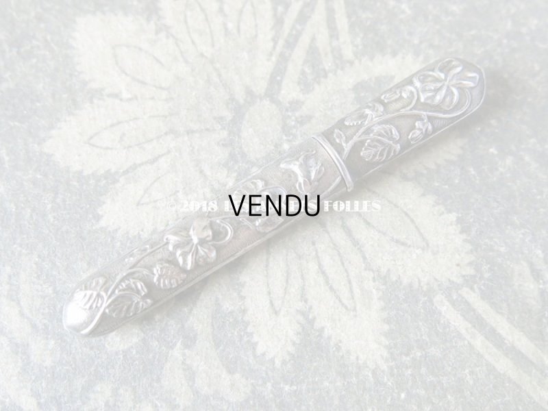 画像5: 1900年代 アンティーク シルバー製 菫のソーイングセット 裁縫道具