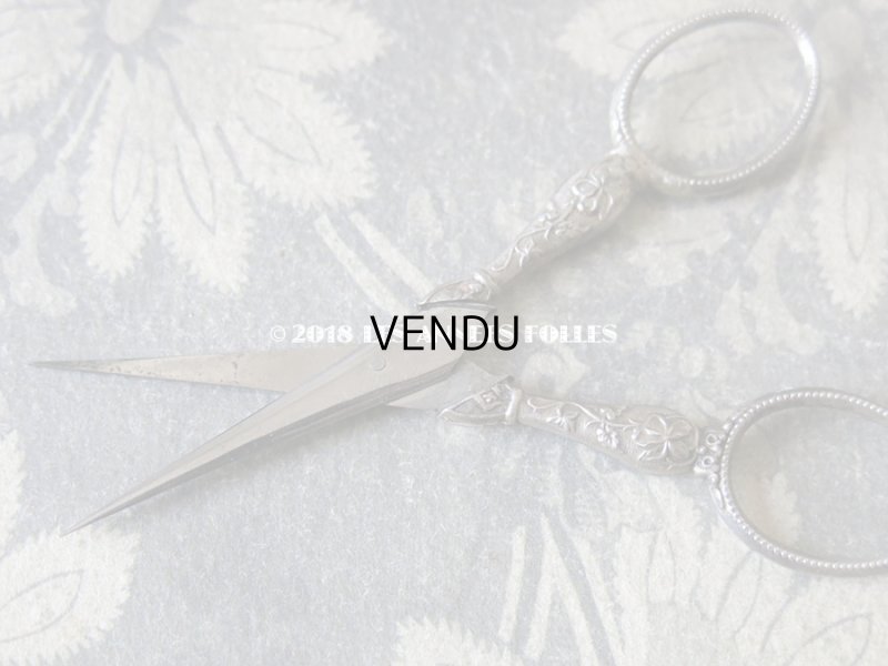 画像14: 1900年代 アンティーク シルバー製 菫のソーイングセット 裁縫道具