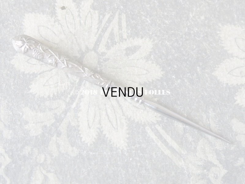 画像7: 1900年代 アンティーク シルバー製 菫のソーイングセット 裁縫道具