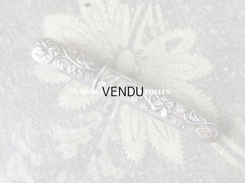 画像4: 1900年代 アンティーク シルバー製 菫のソーイングセット 裁縫道具