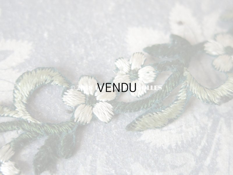 画像3: 19世紀末 アンティーク  シルク製 花モチーフのリボン　65cm