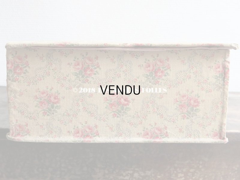 画像6: 1900年代 アンティーク 薔薇模様　大きなカルトナージュボックス 48×26×11.2cm