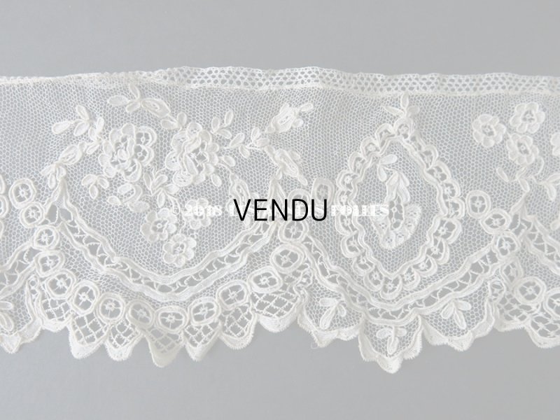 画像4: 19世紀末 アンティーク ニードルレース ポワンドガーズ  【ポワン・ド・ガーズ】  66cm