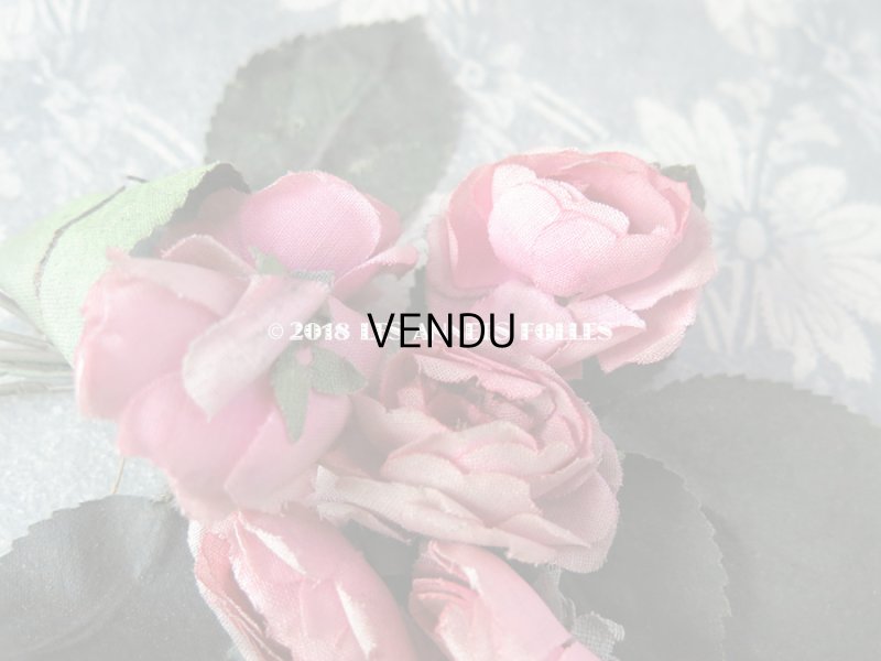 画像5: 1900年代 アンティーク ピンクの薔薇のブーケのコサージュ 