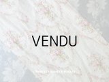 1900年代 アンティーク  薔薇のブーケ＆ガーランド コットン製ファブリック 