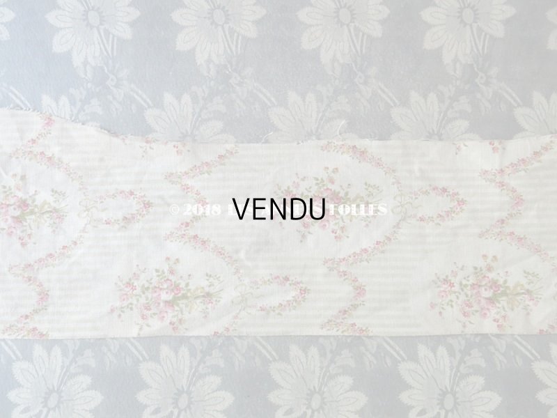 画像4: 1900年代 アンティーク  薔薇のブーケ＆ガーランド コットン製ファブリック 