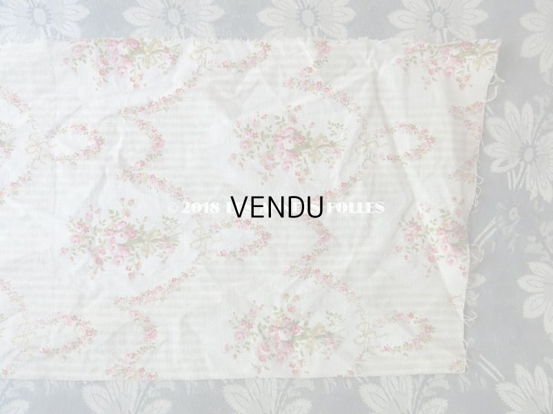 画像6: 1900年代 アンティーク  薔薇のブーケ＆ガーランド コットン製ファブリック 