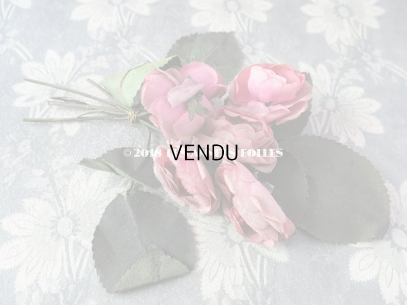 画像3: 1900年代 アンティーク ピンクの薔薇のブーケのコサージュ 