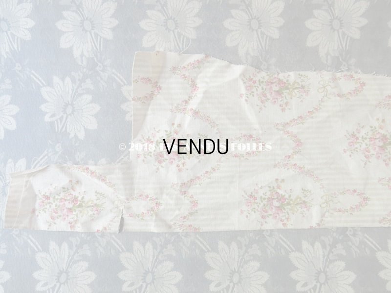 画像3: 1900年代 アンティーク  薔薇のブーケ＆ガーランド コットン製ファブリック 