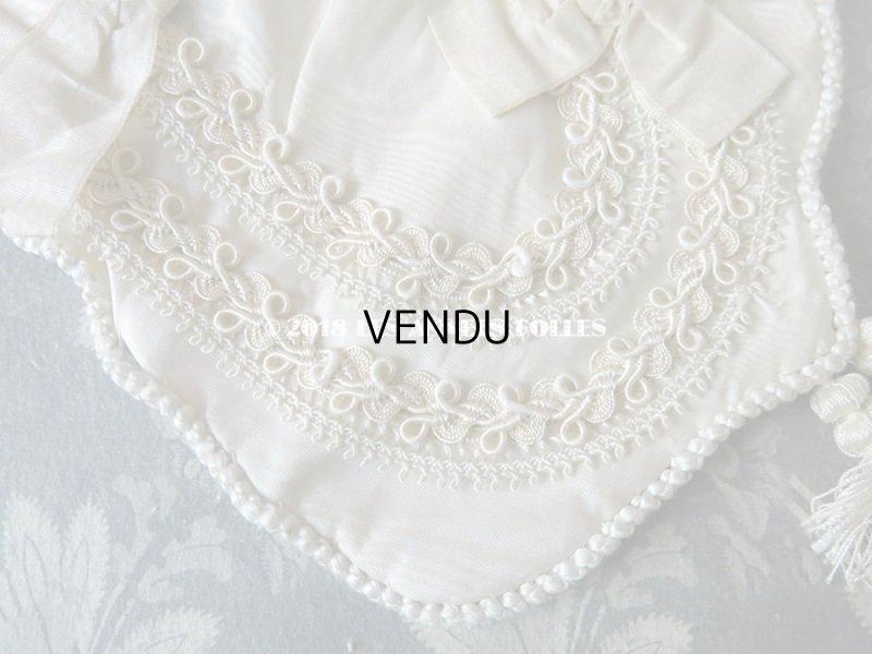 画像6: 1900年代 アンティーク シルク製 コミュニオンのオモニエール