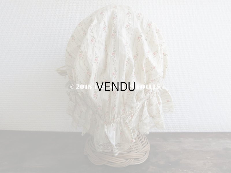 画像5: 1900年代 アンティーク ロココトリム付 薔薇模様のシャルロット