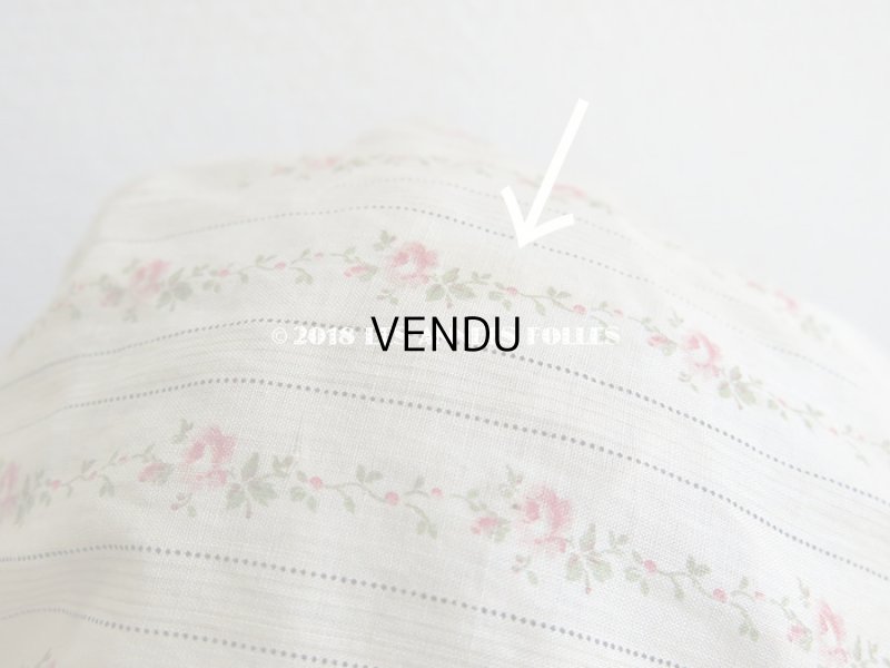 画像10: 1900年代 アンティーク ロココトリム付 薔薇模様のシャルロット