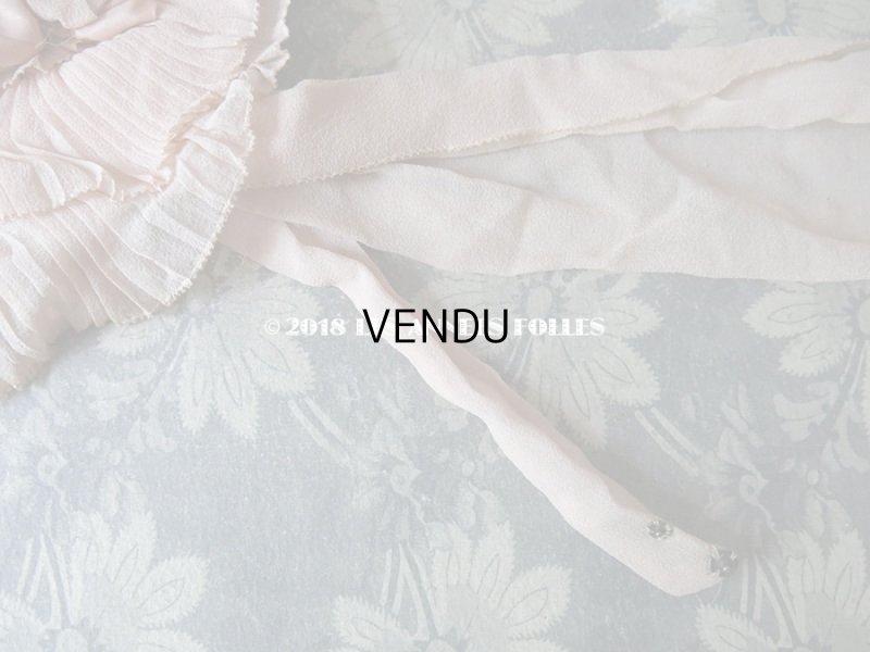 画像4: 1920年代 アンティーク 少女用 ボネ ピンクの薔薇のモチーフ