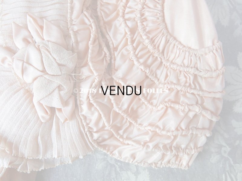 画像5: 1920年代 アンティーク 少女用 ボネ ピンクの薔薇のモチーフ