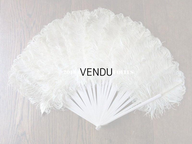 画像4: アンティーク 淡いピンクのフェザーのファン リボン付