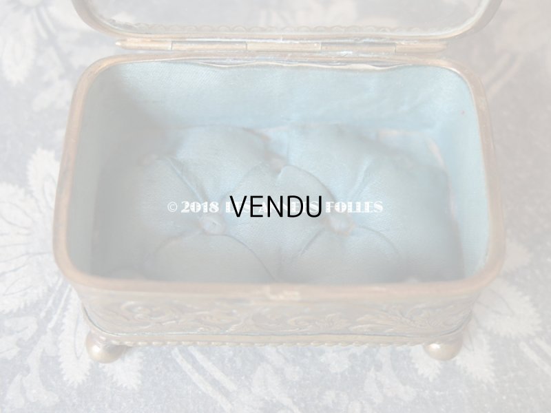 画像10: 1900年代 アンティーク ジュエリーボックス モノグラム 【J】 リボンのガーランド