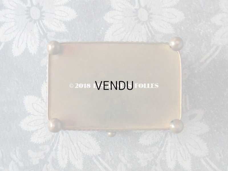 画像4: 1900年代 アンティーク ジュエリーボックス モノグラム 【J】 リボンのガーランド