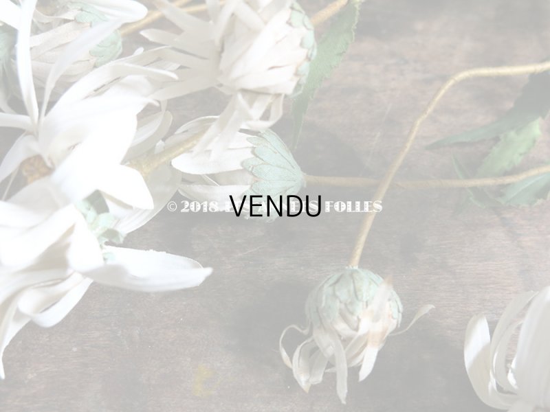 画像12: 1900年代 アンティーク マーガレットの布花のブーケ