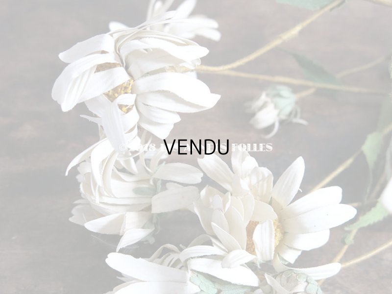 画像6: 1900年代 アンティーク マーガレットの布花のブーケ