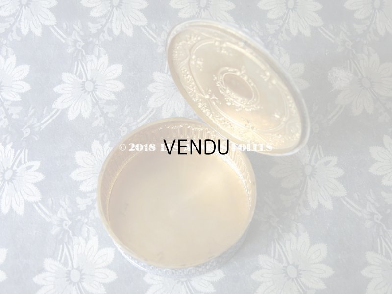 画像5: 1900年頃　アンティーク 大きなパウダーケース  薔薇＆リボンのガーランド 