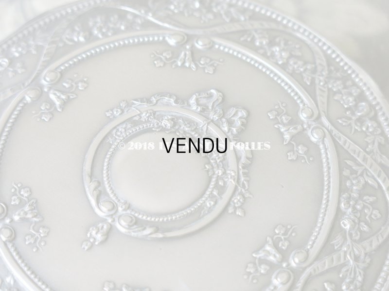 画像8: 1900年頃　アンティーク 大きなパウダーケース  薔薇＆リボンのガーランド 