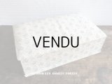 1900年代 アンティーク ブルーの薔薇模様　大きなカルトナージュボックス 37×22.9×10.3cm