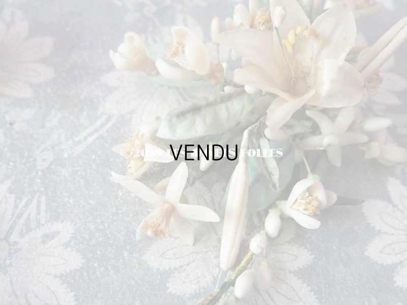 画像6: 1900年代 アンティーク ワックスフラワーのヘッドリース 白百合 & オレンジブロッサム ウェディング 結婚式 ティアラ